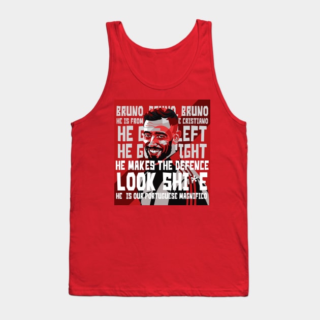 Bruno Fernandes Manchester United Tank Top by RJWLTG